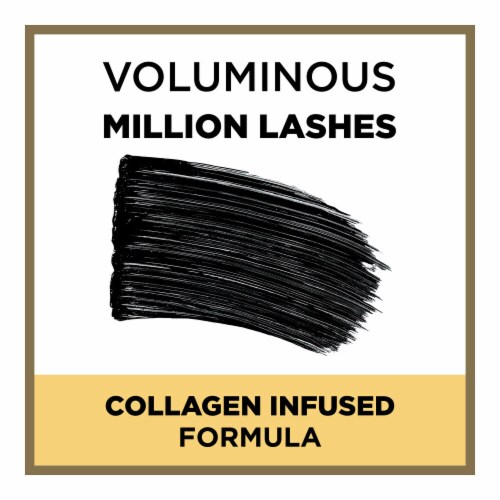 L'Oreal Paris Voluminous Million Lashes Mascara 655 Black Brown Perspective: left