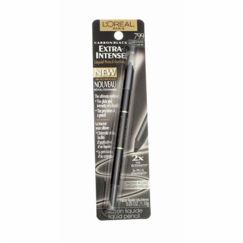L'Oreal Paris Extra Intense Liquid Eyeliner Pencil, Carbon Black 799, Washable, 0.03 oz Perspective: left