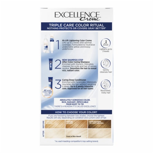 L'Oreal Paris Excellence Permanent Hair Color Triple Care Protection 02 Extra Light Natural Blonde Perspective: left