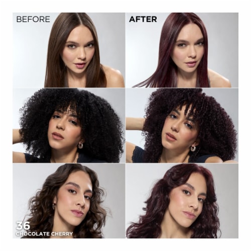 L'Oreal® Paris Feria® 36 Deep Burgundy Brown Hair Color Kit Perspective: left