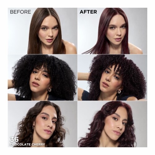 L'Oreal Paris Feria Permanent Hair Color 36 Chocolate Cherry Perspective: left