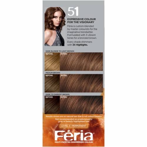 L'Oreal Feria 51 Bronzed Brown Hair Color, 1 ct - Ralphs