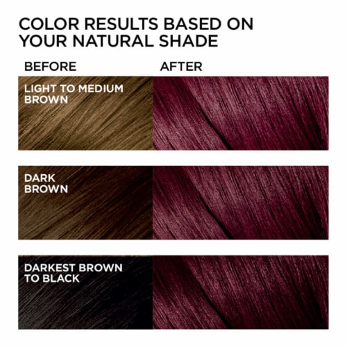 L'Oreal Feria Shimmering V48 Violet Vixen Hair Dye Kit Perspective: left