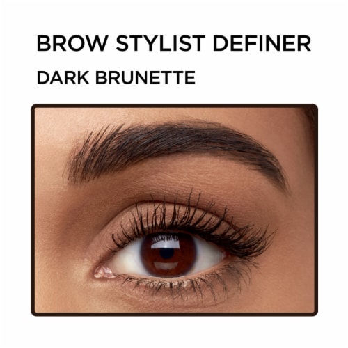 L'Oreal Paris Brow Stylist Definer 390 Dark Brunette Waterproof Eyebrow Pencil Perspective: left