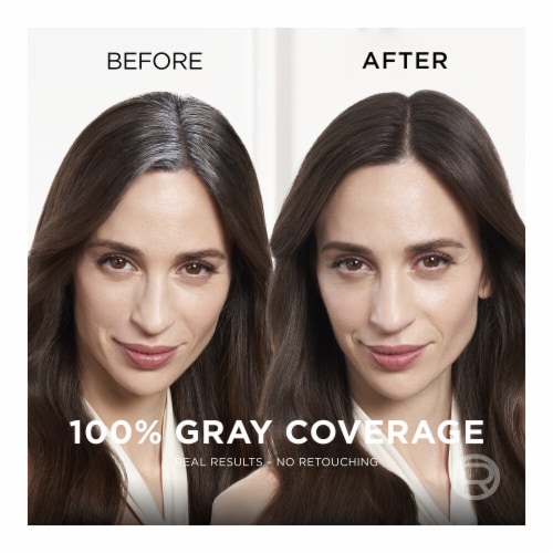 L'Oreal Paris Magic Root Cover Up Dark Brown Temporary Concealer Spray Perspective: left