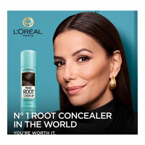 L'Oreal Paris Magic Root Cover Up Black Temporary Concealer Spray Perspective: left