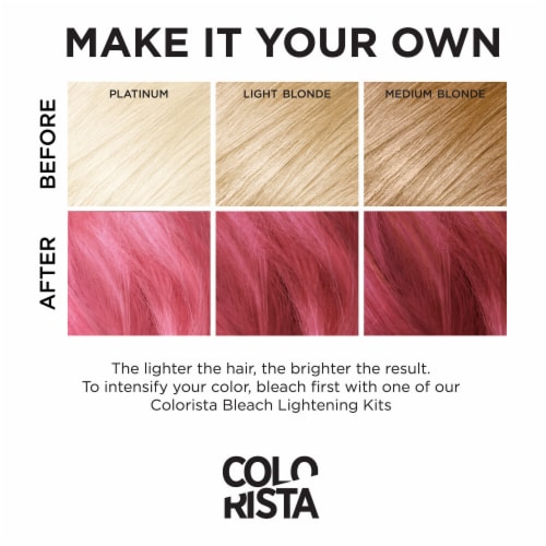 L'Oreal Paris Colorista Semi Permanent Hair Color Pink Perspective: left