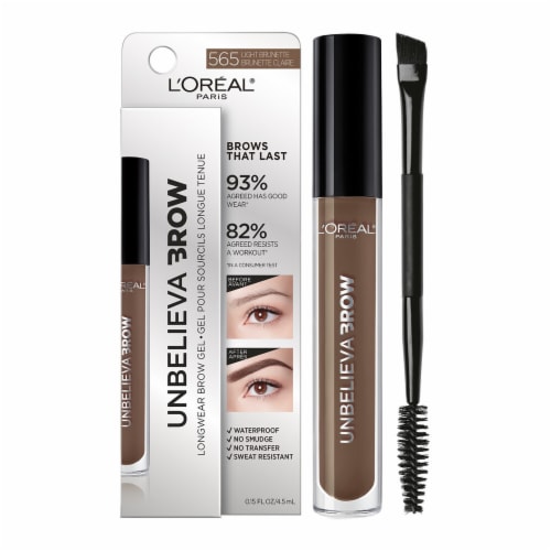 L'Oreal Paris Unbelieva Brow Tinted Brow Gel Longwear Waterproof 565 Light Brunette Perspective: left