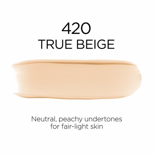L'Oreal Paris Infallible Foundation 32 Hour Fresh Wear Lightweight 420 True Beige Perspective: left