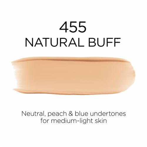 L'Oreal Paris Infallible Foundation 32 Hour Fresh Wear Lightweight 455 Natural Buff Perspective: left