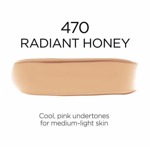 L'Oreal Paris Infallible Foundation 32 Hour Fresh Wear Lightweight 470 Radiant Honey Perspective: left