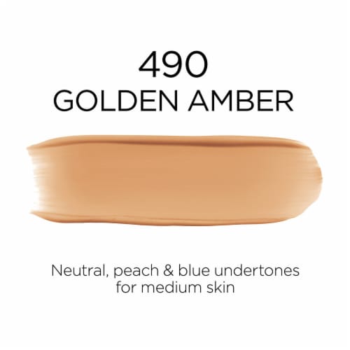L'Oreal Paris Infallible Foundation 32 Hour Fresh Wear Lightweight 490 Golden Amber Perspective: left