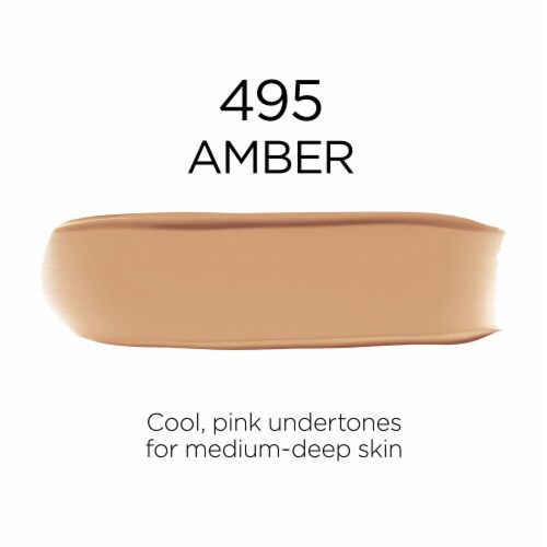 L'Oreal Paris Infallible Foundation 32 Hour Fresh Wear Lightweight 495 Amber Perspective: left