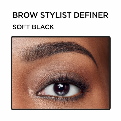 L'Oreal Paris Brow Stylist Definer Eyebrow Pencil Waterproof 393 Soft Black Perspective: left