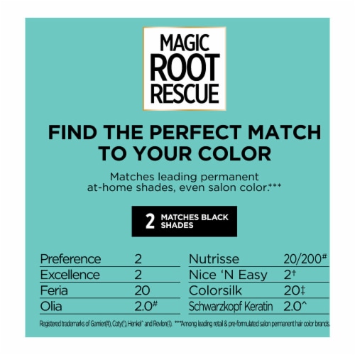 L'Oreal Paris Magic Root Rescue 2 Black Root Hair Coloring Kit Perspective: left