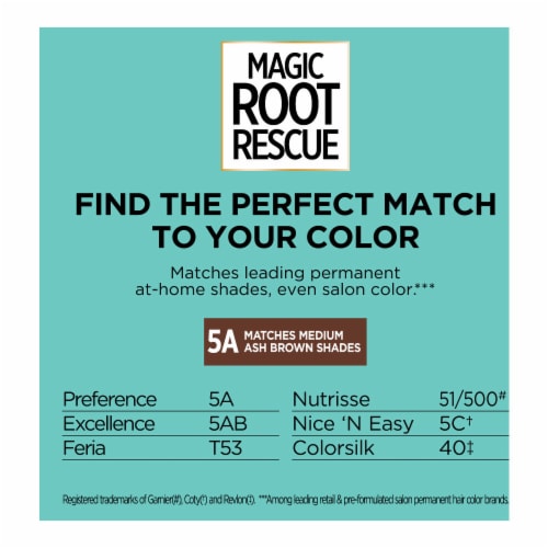 L'Oreal Paris Magic Root Rescue Root Coloring Kit Permanent 5A Medium Ash Brown Perspective: left