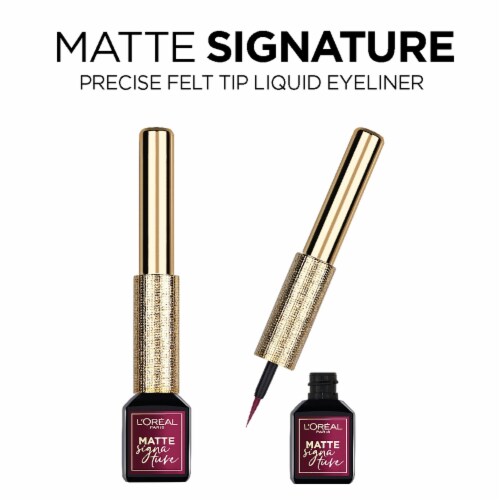 L'Oreal Matte Signature Liquid Dip Eyeliner 730 Burgundy Perspective: left