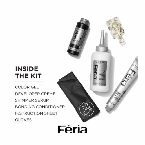 L'Oreal Paris Shimmering 521  Cool Amethyst Permanent Hair Color Kit Perspective: left
