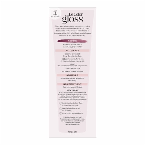 L'Oreal Paris Le Color Gloss Auburn Toning Gloss Perspective: left