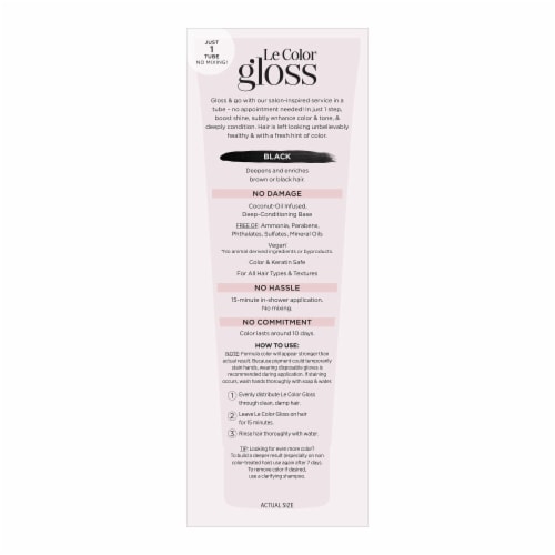 L'Oreal Paris Le Color Gloss Deep Black Toning Gloss Perspective: left