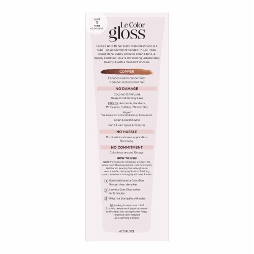 L'Oreal Paris Le Color Gloss Copper Toning Gloss Perspective: left