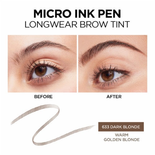 L'Oreal Paris Brow Stylist Micro Ink Pen 633 Dark Blonde Perspective: left