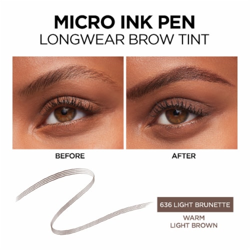 L'Oreal Paris Brow Stylist Micro Ink Pen 636 Light Brunette Perspective: left
