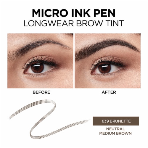 L'Oreal Paris Brow Stylist Micro Ink Pen 639 Brunette Perspective: left