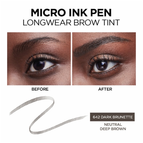 L'Oreal Paris Brow Stylist Micro Ink Pen 642 Dark Brunette Perspective: left