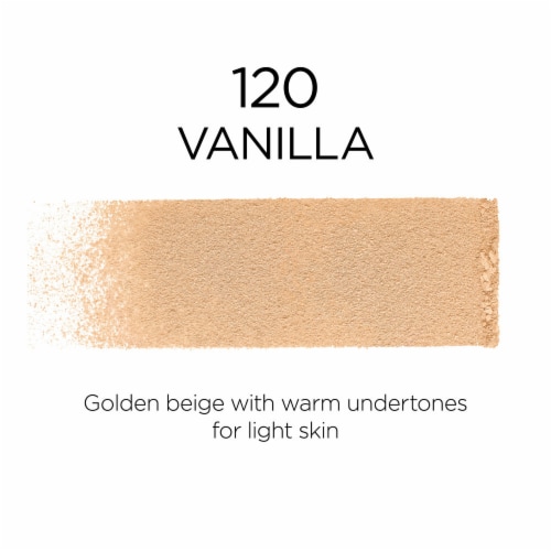L'Oreal Paris Infallible Fresh Wear Foundation In A Powder 120 Vanilla Perspective: left