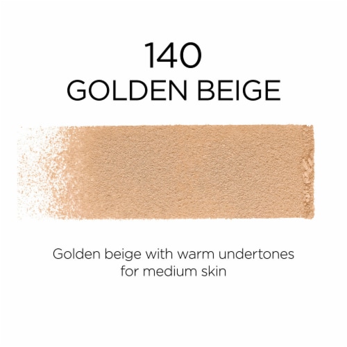 L'Oreal Paris Infallible Fresh Wear Foundation In A Powder 140 Golden Beige Perspective: left