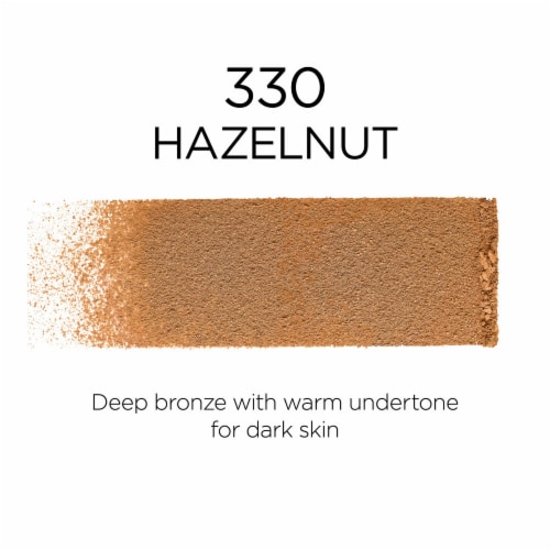 L'Oreal Paris Infallible Fresh Wear Foundation In A Powder 330 Hazelnut Perspective: left