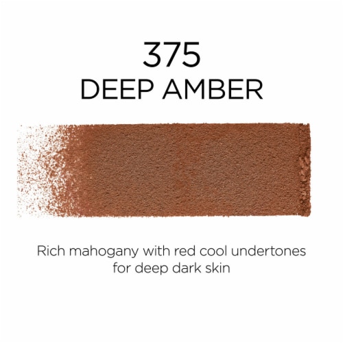 L'Oreal Paris Infallible Fresh Wear Foundation In A Powder 375 Deep Amber Perspective: left