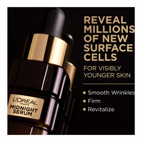 L'Oreal Paris Age Perfect Midnight Facial Serum Cell Renewal Anti-Aging Complex Perspective: left