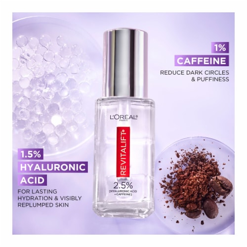 L'Oreal Paris Revitalift Derm Intensives Eye Serum with Hyaluronic Acid & Caffeine Perspective: left
