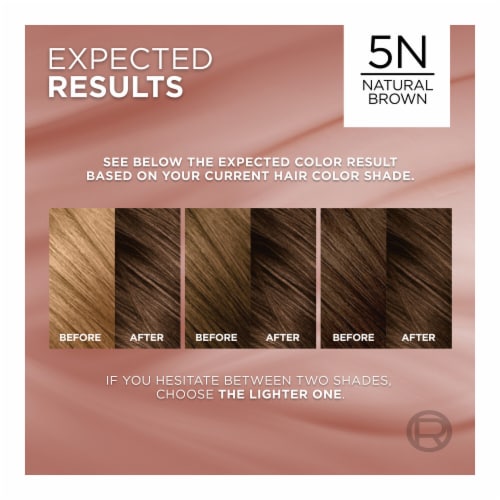 L'Oreal Paris Excellence Universal Nudes Triple Care Permanent Hair Color 5N Natural Brown Perspective: left
