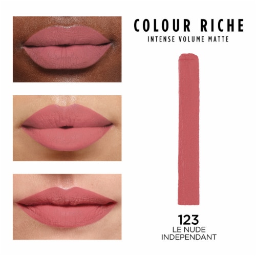 L'Oreal Paris Colour Riche Intense Volume Matte Lipstick 123 Le Nude Independant Perspective: left