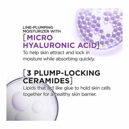 L'Oreal Paris Revitalift Face Cream, Plumping with Hyaluronic Acid & Ceramides Perspective: left