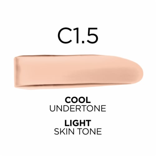 L'Oreal Paris True Match Liquid Foundation with Medium Coverage Super Blendable C1.5 Perspective: left