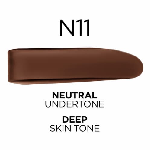 L'Oreal Paris True Match Liquid Foundation with Medium Coverage Super Blendable N11 Perspective: left