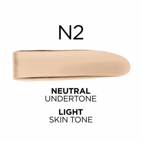 L'Oreal Paris True Match Liquid Foundation with Medium Coverage Super Blendable N2 Perspective: left