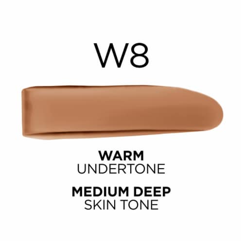L'Oreal Paris True Match Liquid Foundation with Medium Coverage Super Blendable W8 Perspective: left