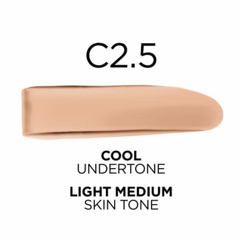 L'Oreal Paris True Match Liquid Foundation with Medium Coverage Super Blendable C2.5 Perspective: left