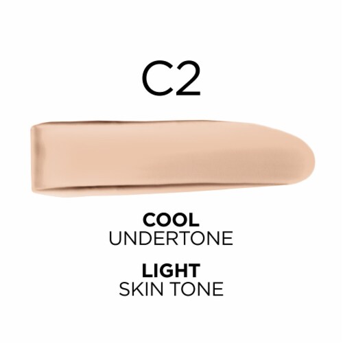 L'Oreal Paris True Match Liquid Foundation with Medium Coverage Super Blendable C2 Perspective: left