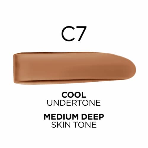 L'Oreal Paris True Match Liquid Foundation with Medium Coverage Super Blendable C7 Perspective: left