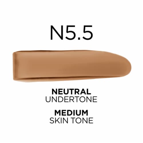 L'Oreal Paris True Match Liquid Foundation with Medium Coverage Super Blendable N5.5 Perspective: left