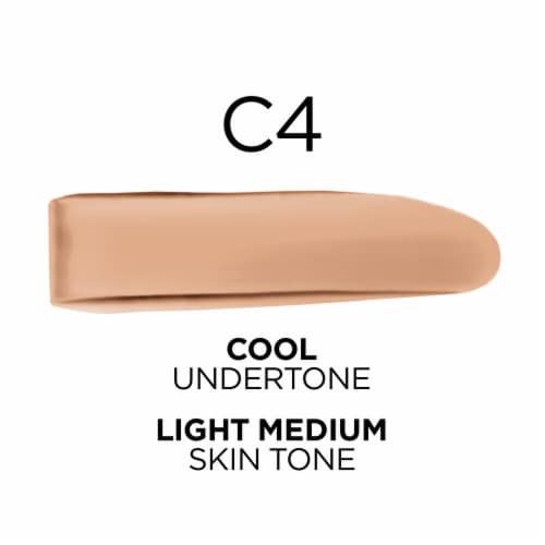 L'Oreal Paris True Match Liquid Foundation with Medium Coverage Super Blendable C4 Perspective: left