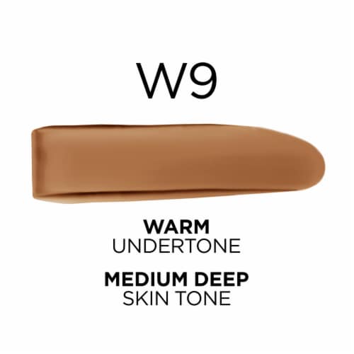 L'Oreal Paris True Match Liquid Foundation with Medium Coverage Super Blendable W9 Perspective: left