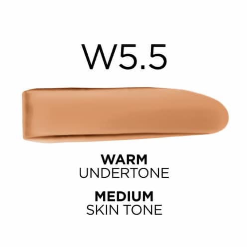 L'Oreal Paris True Match Liquid Foundation with Medium Coverage Super Blendable W5.5 Perspective: left