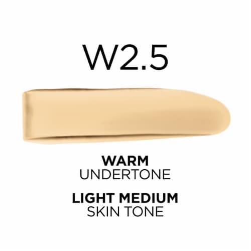 L'Oreal Paris True Match Liquid Foundation with Medium Coverage Super Blendable W2.5 Perspective: left